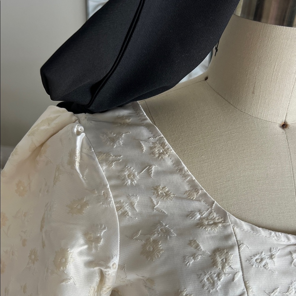Sister Jane Ivory Blouse with Black Bow Accents - Picture 2 of 6
